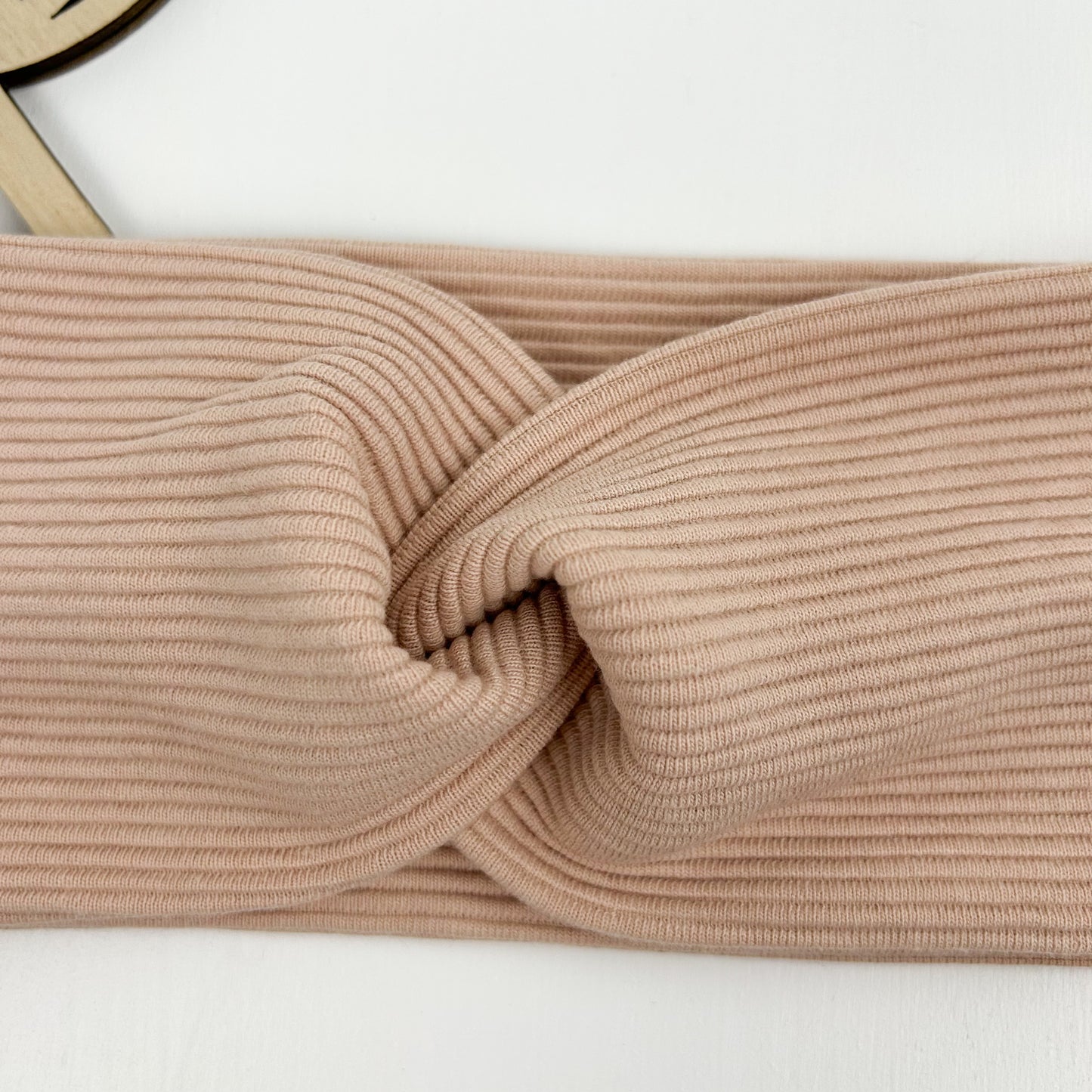 Stirnband aus Rippjersey Rosa