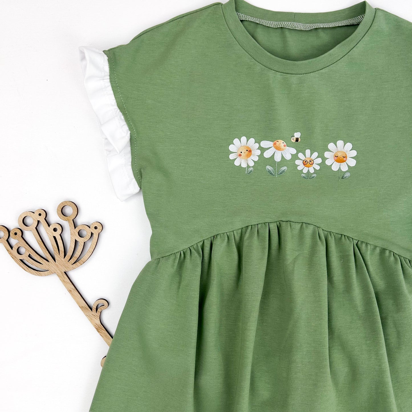 Sommerkleid „Gänseblümchenzauber“ – aus Bio-Baumwolle