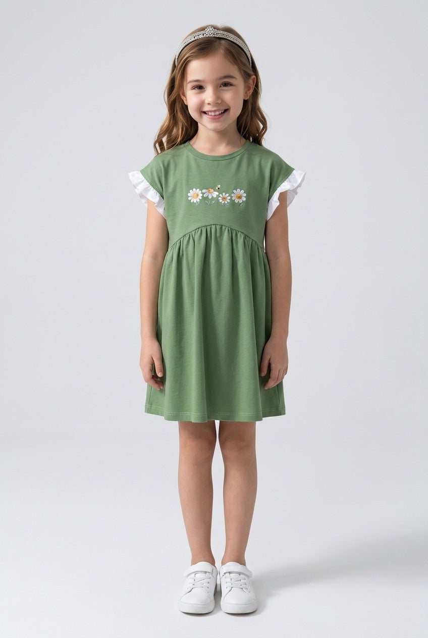 Sommerkleid „Gänseblümchenzauber“ – aus Bio-Baumwolle