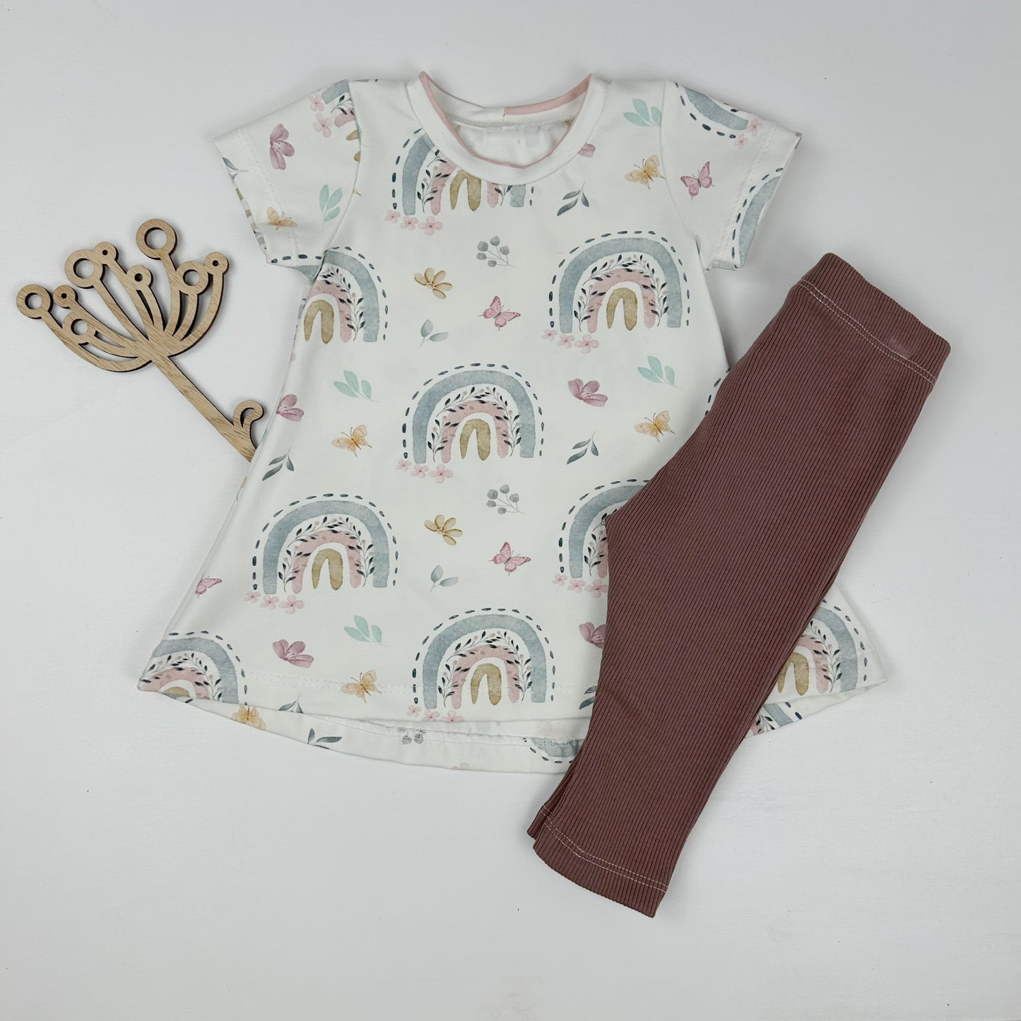 Rosentraum – Rib-Leggings in Altrosa