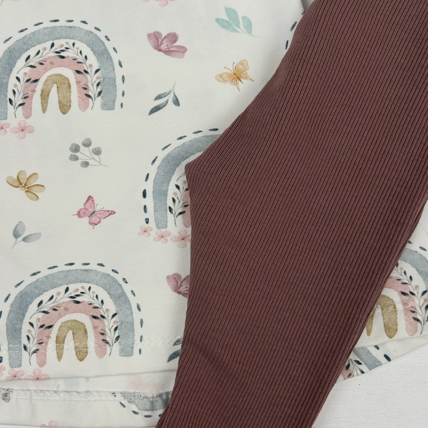 Rosentraum – Rib-Leggings in Altrosa