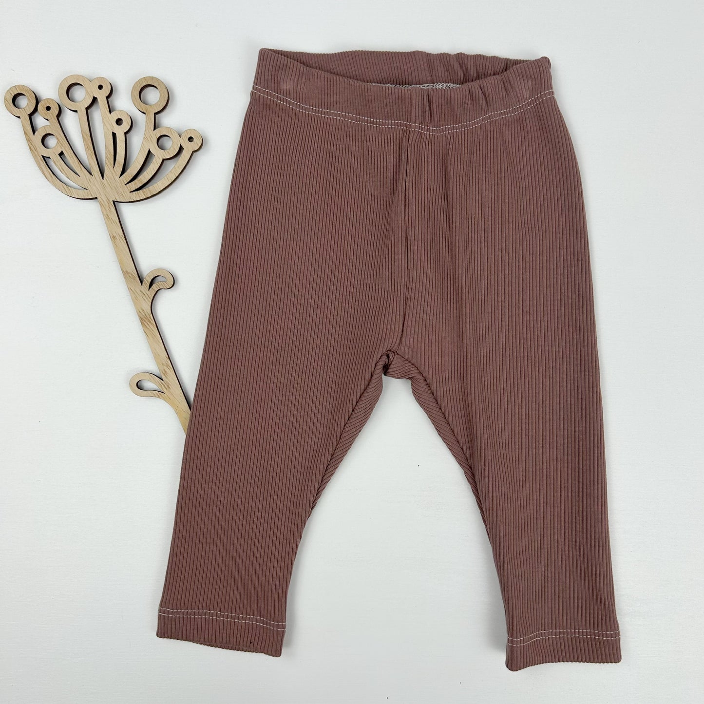 Rosentraum – Rib-Leggings in Altrosa