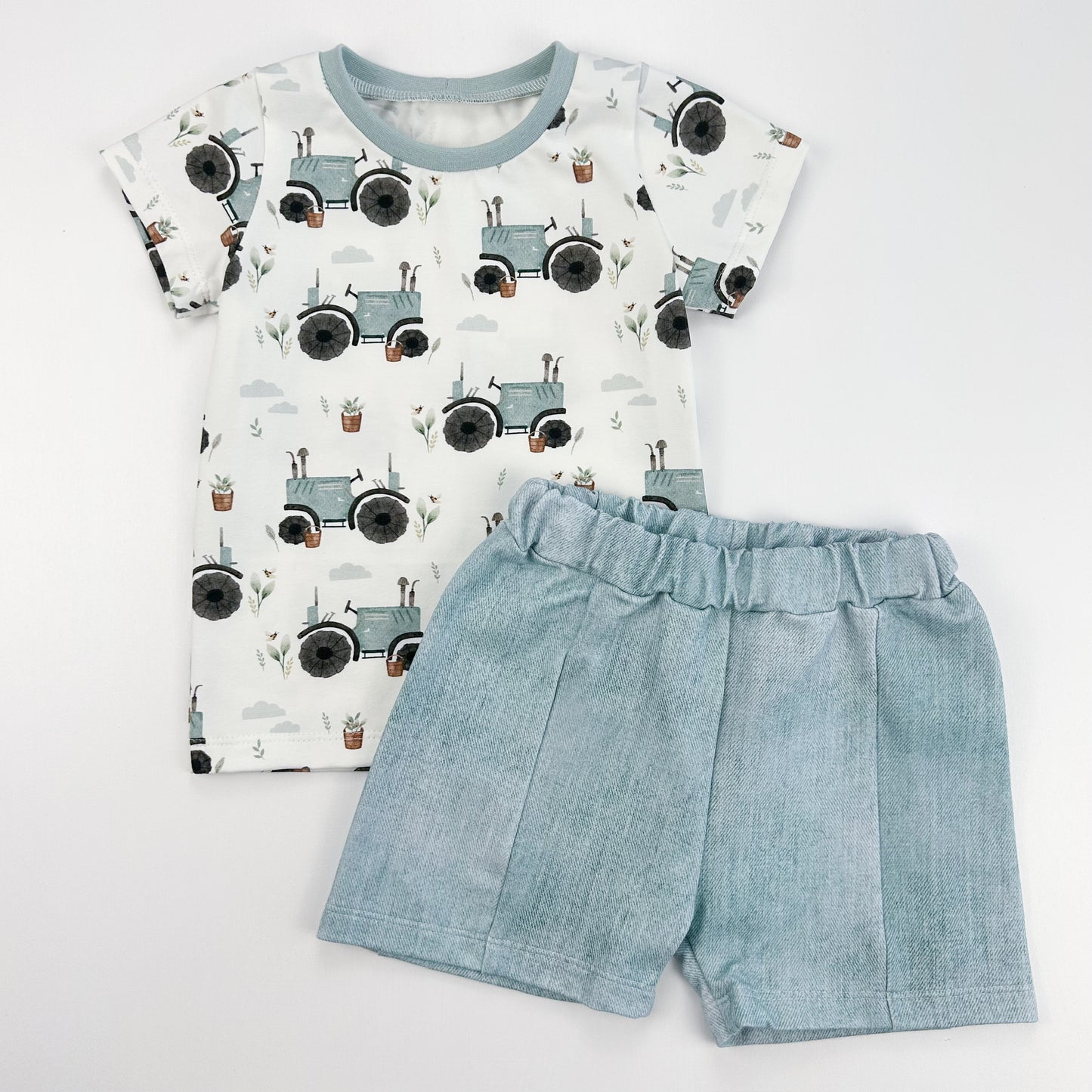 Leinenzauber Mint – Bequeme Kinder-Shorts in sanfter Melange-Optik