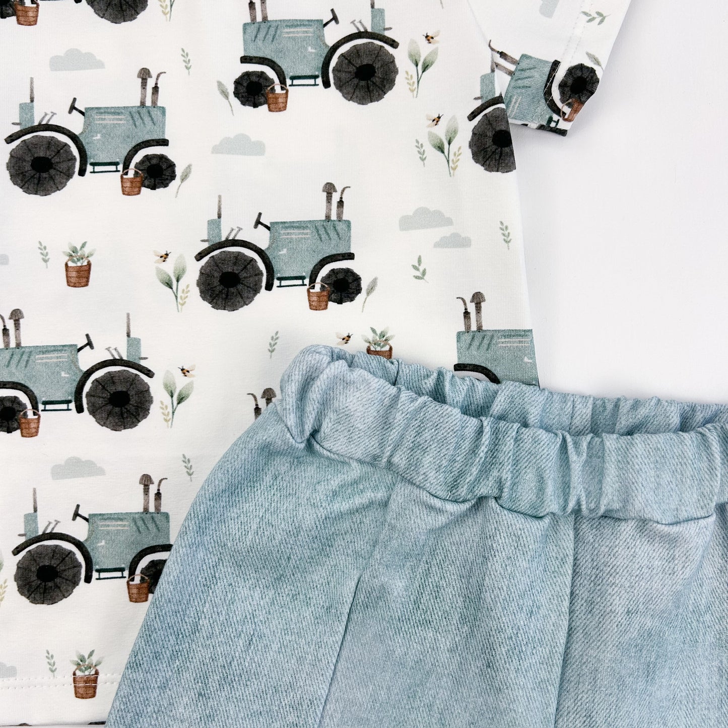 Leinenzauber Mint – Bequeme Kinder-Shorts in sanfter Melange-Optik
