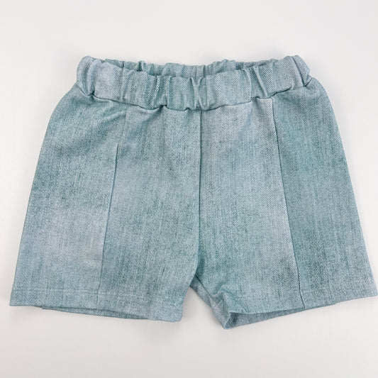 Leinenzauber Mint – Bequeme Kinder-Shorts in sanfter Melange-Optik