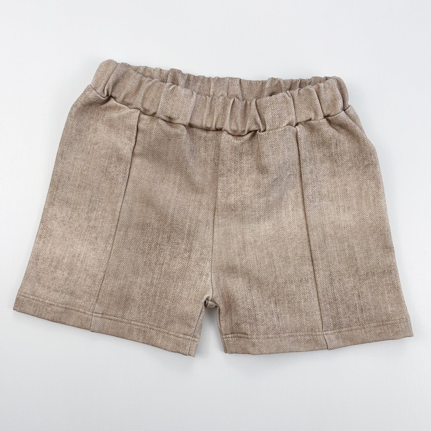 Sandbeige Komfort – Kinder-Shorts in natürlicher Leinenoptik